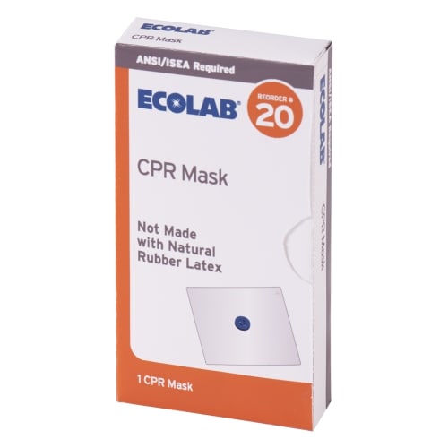 Barrera de Respiración / Mascarilla de RCP Ecolab®, 1 Mascarilla, 50225-01-12, N.º de Reposición 20